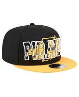 New Era Men's Black Pittsburgh Pirates Splatter 9FIFTY Snapback Hat