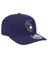 New Era Men's Navy Milwaukee Brewers Player Replica 9SEVENTY Adjustable Hat