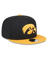 New Era Men's Black Iowa Hawkeyes Two-Tone 9FIFTY Snapback Hat