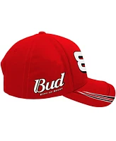 Jr Motorsports Official Team Apparel Men's Red Dale Earnhardt Jr. Budweiser Element Adjustable Hat