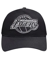 Pro Standard Men's Black Los Angeles Lakers Paint the City Pinch Front Snapback Hat