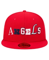 New Era Men's Red Los Angeles Angels Ransom 59FIFTY Fitted Hat