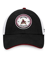 Fanatics Men's Black/White Arizona Coyotes Iconic Gradient Trucker Snapback Hat