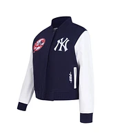 Pro Standard Women's Navy New York Yankees Game Day Classics Wool Varsity Jacket