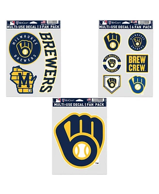 Wincraft Milwaukee Brewers 3-Pack Fan Decal Set