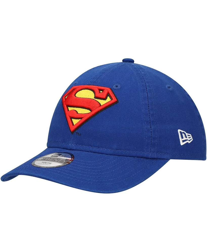 New Era Big Boys and Girls Blue Superman 9TWENTY Adjustable Hat