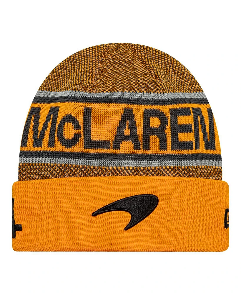 New Era Men's Lando Norris Orange/Anthracite McLaren F1 Team 2025 Replica Driver Cuffed Knit Hat
