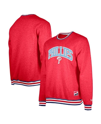 New Era Men's Red Philadelphia Phillies Father's Day Pullover Sweatshirt