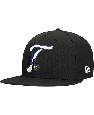 New Era Men's Black Tampa Bay Rays Duo Logo 2.0 59FIFTY Fitted Hat