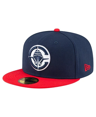 New Era Men's Navy/Red La Clippers 2-Tone 59FIFTY Fitted Hat