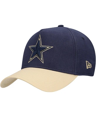 New Era Men's Navy/Tan Dallas Cowboys Moleskin A-Frame 9FORTY Adjustable Hat