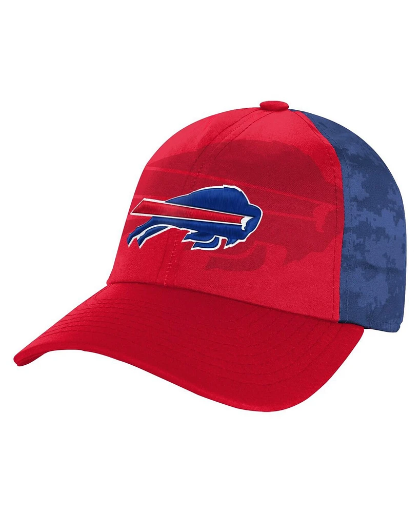 Outerstuff Big Boys and Girls Red/Royal Buffalo Bills Combine Two-Tone Adjustable Hat