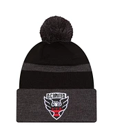 New Era Men's Black D.c. United 2025 Kickoff Cuffed with pom Knit hat