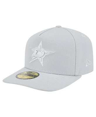 New Era Men's Gray Dallas Stars Color Pack A-Frame 59FIFTY Fitted Hat