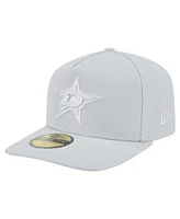 New Era Men's Gray Dallas Stars Color Pack A-Frame 59FIFTY Fitted Hat