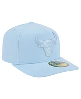 New Era Men's Light Blue Chicago Bulls Colorpack A-Frame Pinch Front 59FIFTY Fitted Hat