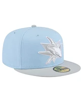 New Era Men's Light Blue/Gray San Jose Sharks Color Pack Two-Tone 59FIFTY Fitted Hat