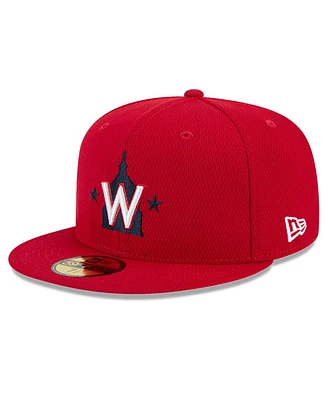 New Era Men's Red Washington Nationals 2025 Mlb Clubhouse 59FIFTY Fitted Hat