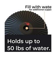 23in Patio Umbrella Base Round Heavy Duty Umbrella Base Outdoor Umbrella Stand Water and Sand Fillable for Backyard Garden