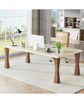 Tribesigns Executive Desk, 71" W x 35" D Large Office Desk, Modern Computer Desk Conference Table Meeting Room Table, Business Furniture for