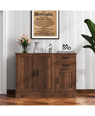 Modern Wood Buffet & Sideboard Cabinet with Doors & Drawers - Dining Room Console