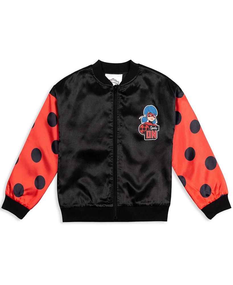 Miraculous Girls Ladybug Zip Up Bomber Jacket