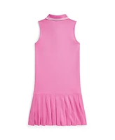 Polo Ralph Lauren Big Girls Pleated Stretch Mesh Dress