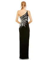 Mac Duggal Women's Embellished One Shoulder Cut Out Gown