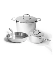 Alva Maestro 5 Piece Cookware Set, Stainless Steel Pan and Pot Set with Lids, Non Toxic Pfas, Pfoa & Ptfe Free, Compatible with All Stovetops, Oven Sa