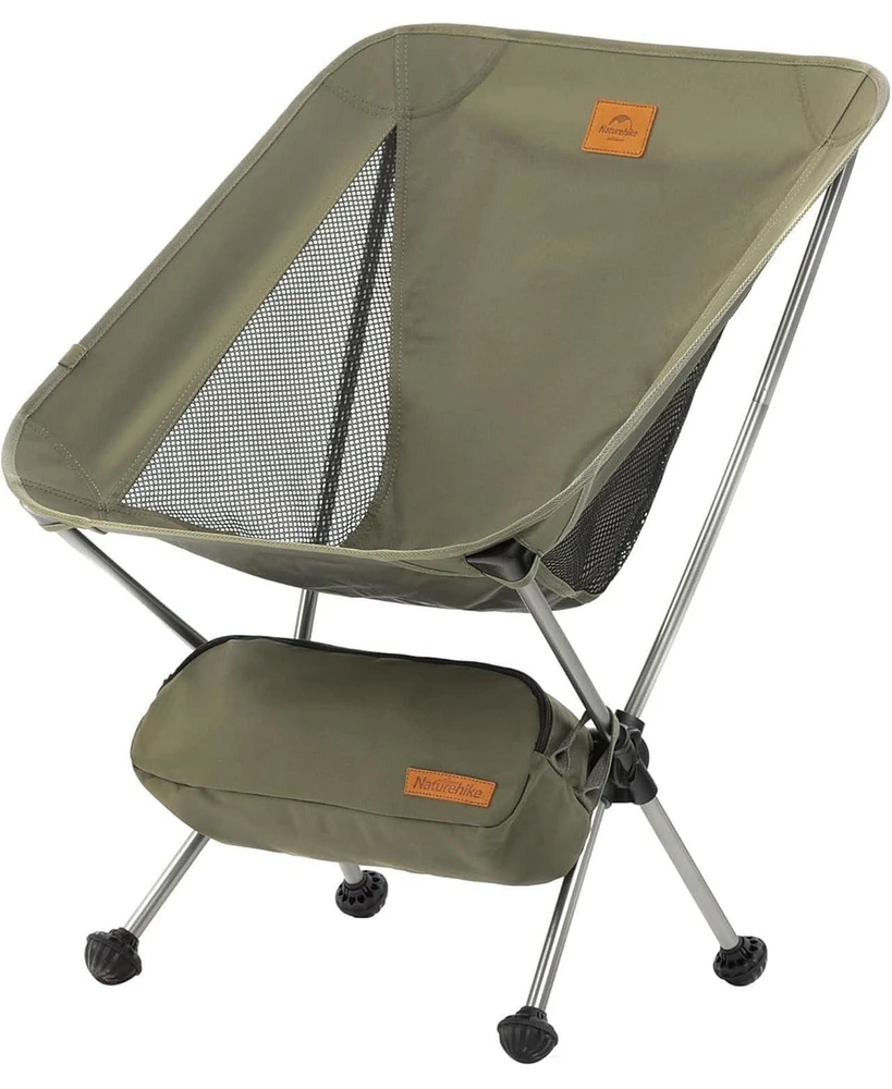 Naturehike YL08 Ultralight Camping Chair, 2.12 Lbs Portable Backpacking Chair with Storage Bag & Anti-Sinking Feet, Lightweight Compact Collapsible Ca