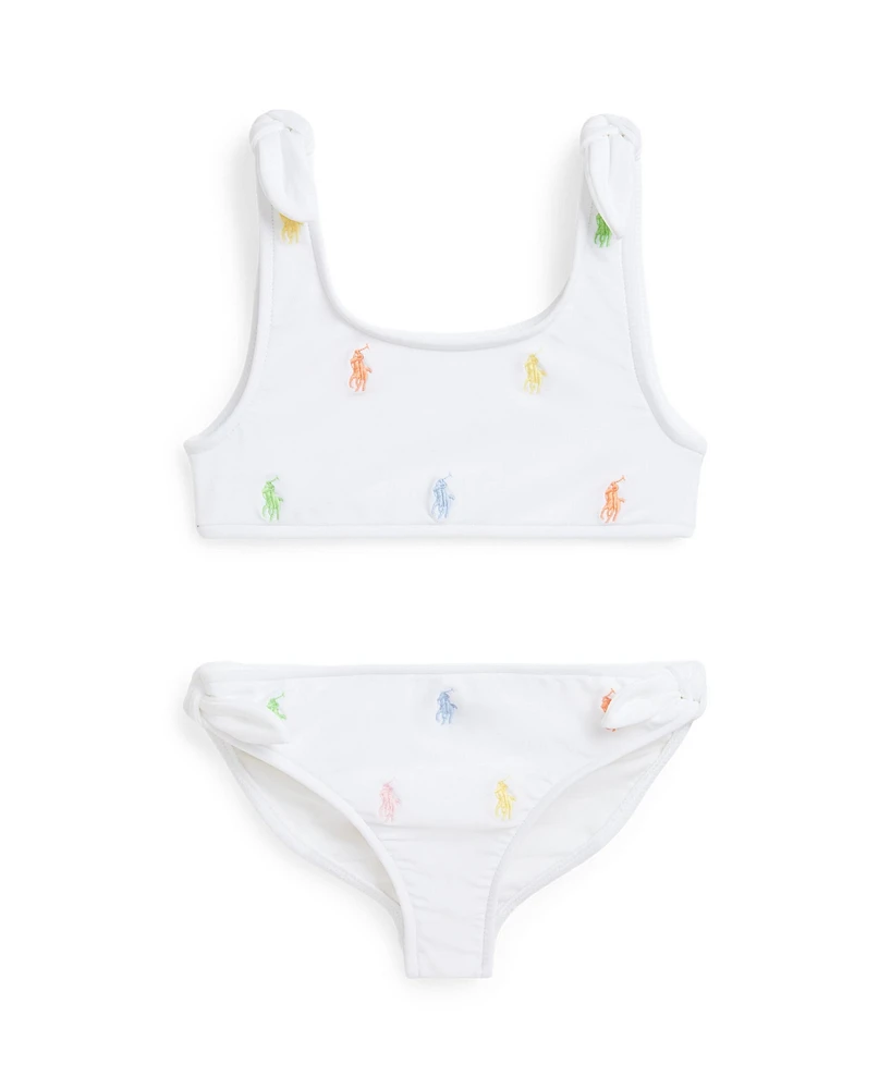 Polo Ralph Lauren Toddler and Little Girls Pony Two-Piece Swimsuit