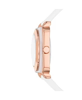 Skechers Women's Calabar Three-Hand, White Alloy Watch