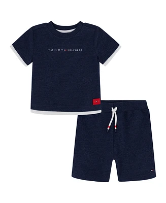 Tommy Hilfiger Baby Boys 2-Piece French Terry Top and Shorts Set