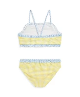 Polo Ralph Lauren Big Girls Gingham Ruffled Two-Piece Swimsuit