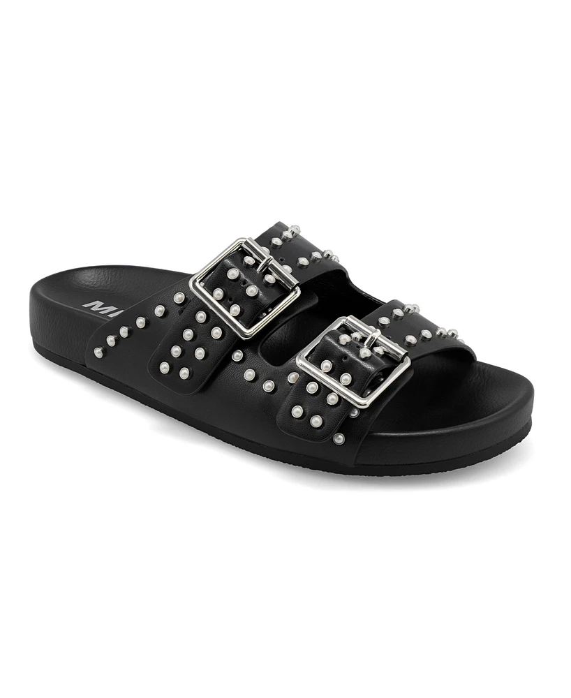 Mia Women's Brooklyn Slip-On Buckle Slide Sandals