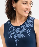 Style & Co Women's Printed Sleeveless Flip-Flop Dress
