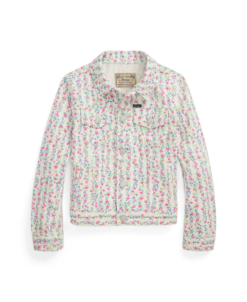 Polo Ralph Lauren Big Girls Floral Canvas Trucker Jacket