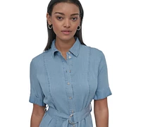 Dkny Jeans Women's Chambray Belted Midi Dress - FJZ