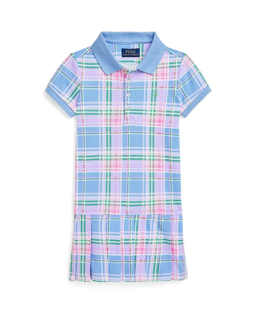 Polo Ralph Lauren Toddler and Little Girls Plaid Mesh Polo Dress