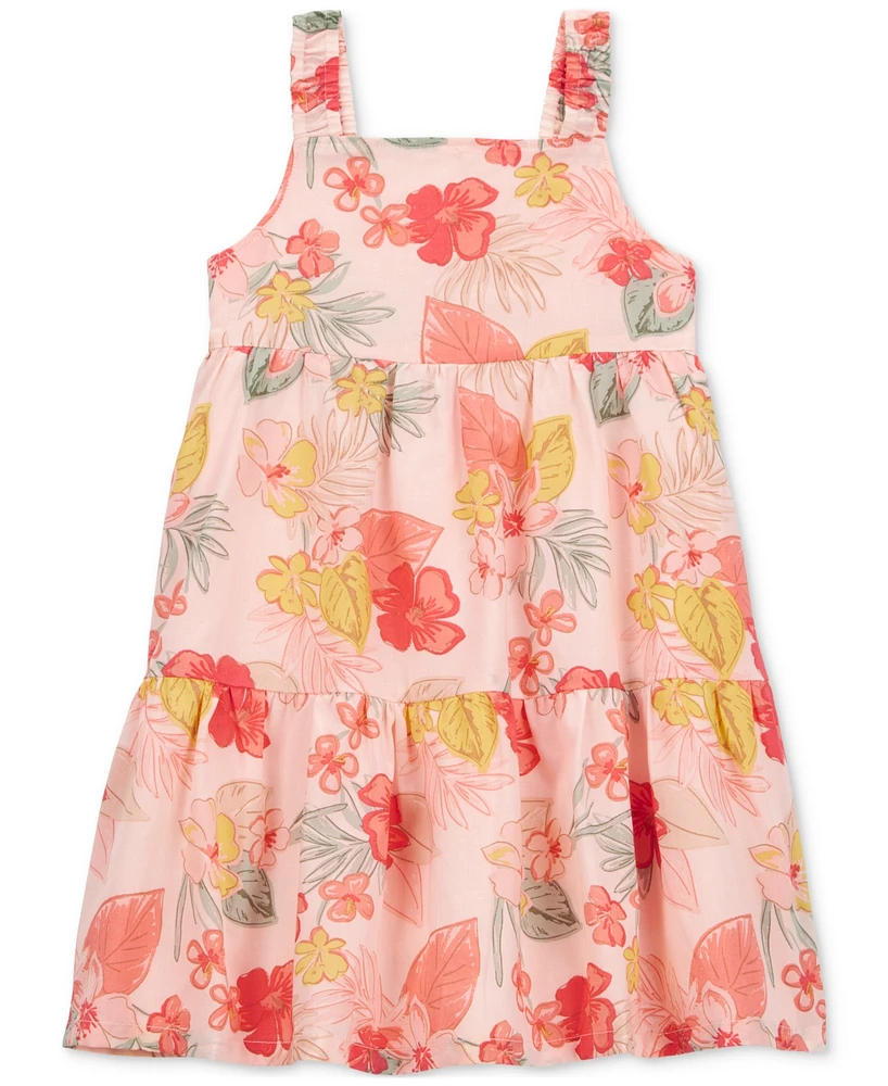 Carter's Toddler Girls Cotton Floral-Print Tiered Dress