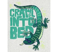 Carter's Toddler Boys Lizard Pajamas, 4 Piece Set