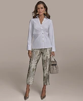 Donna Karan New York Women's Cotton Ruched Blouse