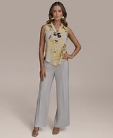 Donna Karan New York Women's Sleeveless Button-Front Blouse, Regular & Petite Sizes