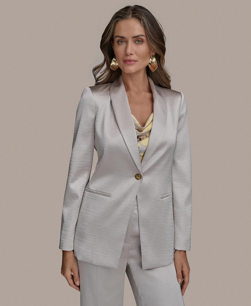 Donna Karan New York Women's Satin One-Button Blazer