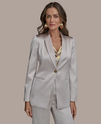 Donna Karan New York Women's Satin One-Button Blazer