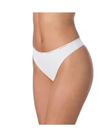 Dkny Women's Cotton Modal Thong 3 Pack- DK8461P3