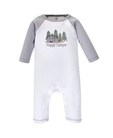 Touched by Nature Baby Boys Organic Cotton Coveralls 3pk, Happy Camper, 18-24 Months