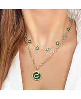 The Lovery Malachite Snake Charm 14K Gold