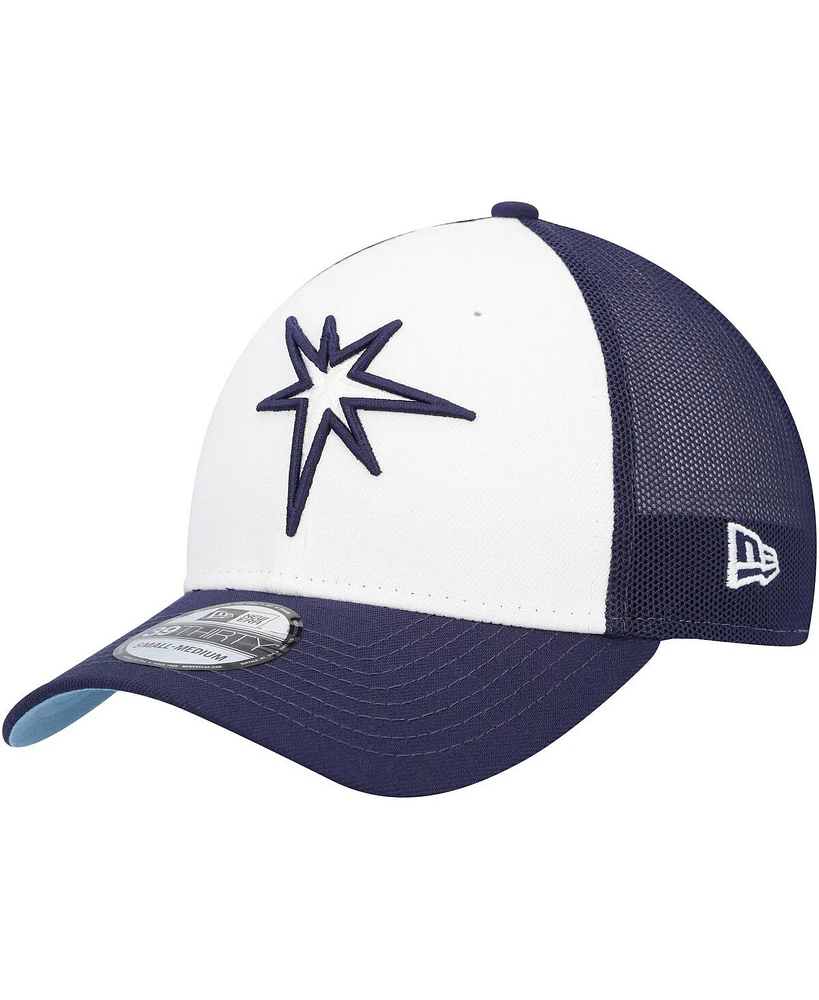 New Era Men's Navy/White Tampa Bay Rays 2023 On-Field Batting Practice 39THIRTY Flex Hat