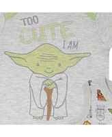 Star Wars Baby Boys Yoda Bodysuit and Romper